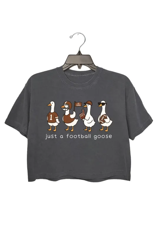 Just A Football Goose Crop Top For Women sold by Fancy Tees