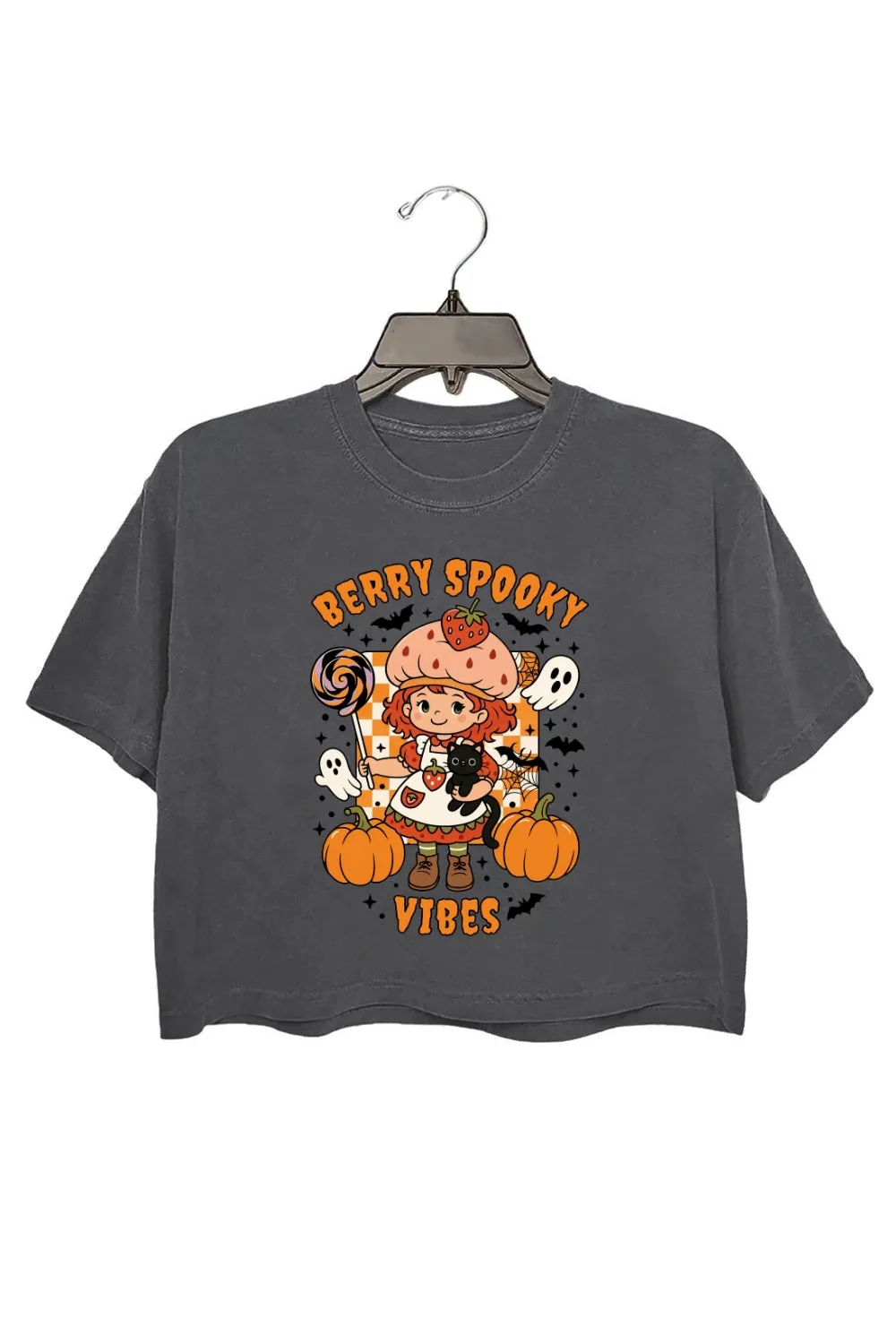 Halloween Strawberry Spooky Girl Crop Top For Women sold by Fancy Tees