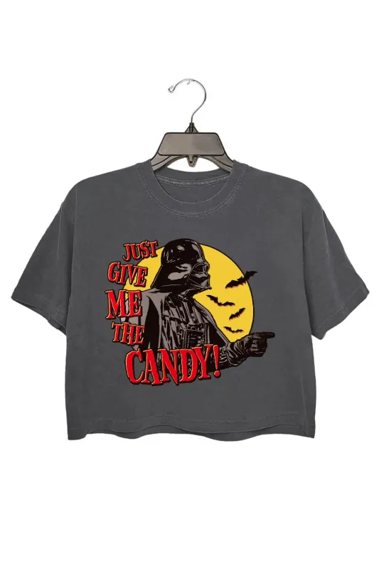 Just Give Me The Candy Star Wars Crop Top For Women made by Fancy Tees