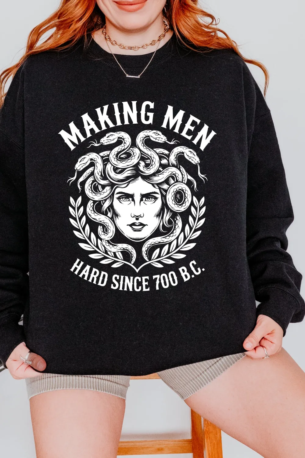 Making Men Hard Since 700 BC Sweatshirt For Women sold by Fancy Tees product image thumbnail 4