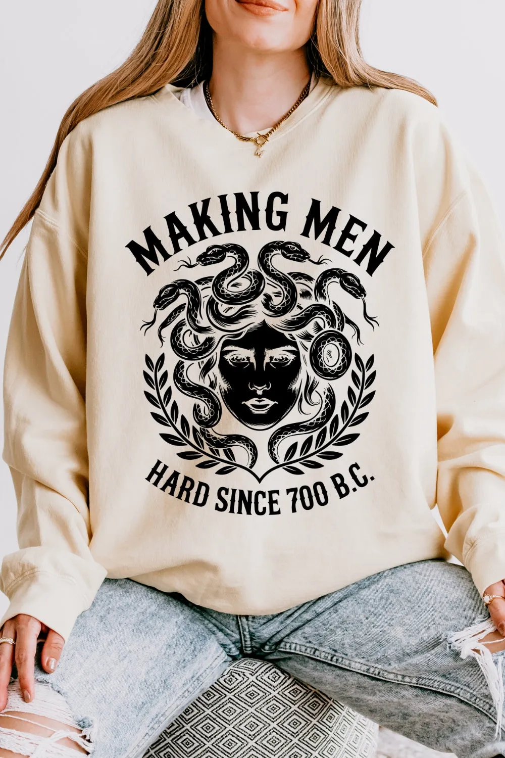 Making Men Hard Since 700 BC Sweatshirt For Women sold by Fancy Tees product image thumbnail 2