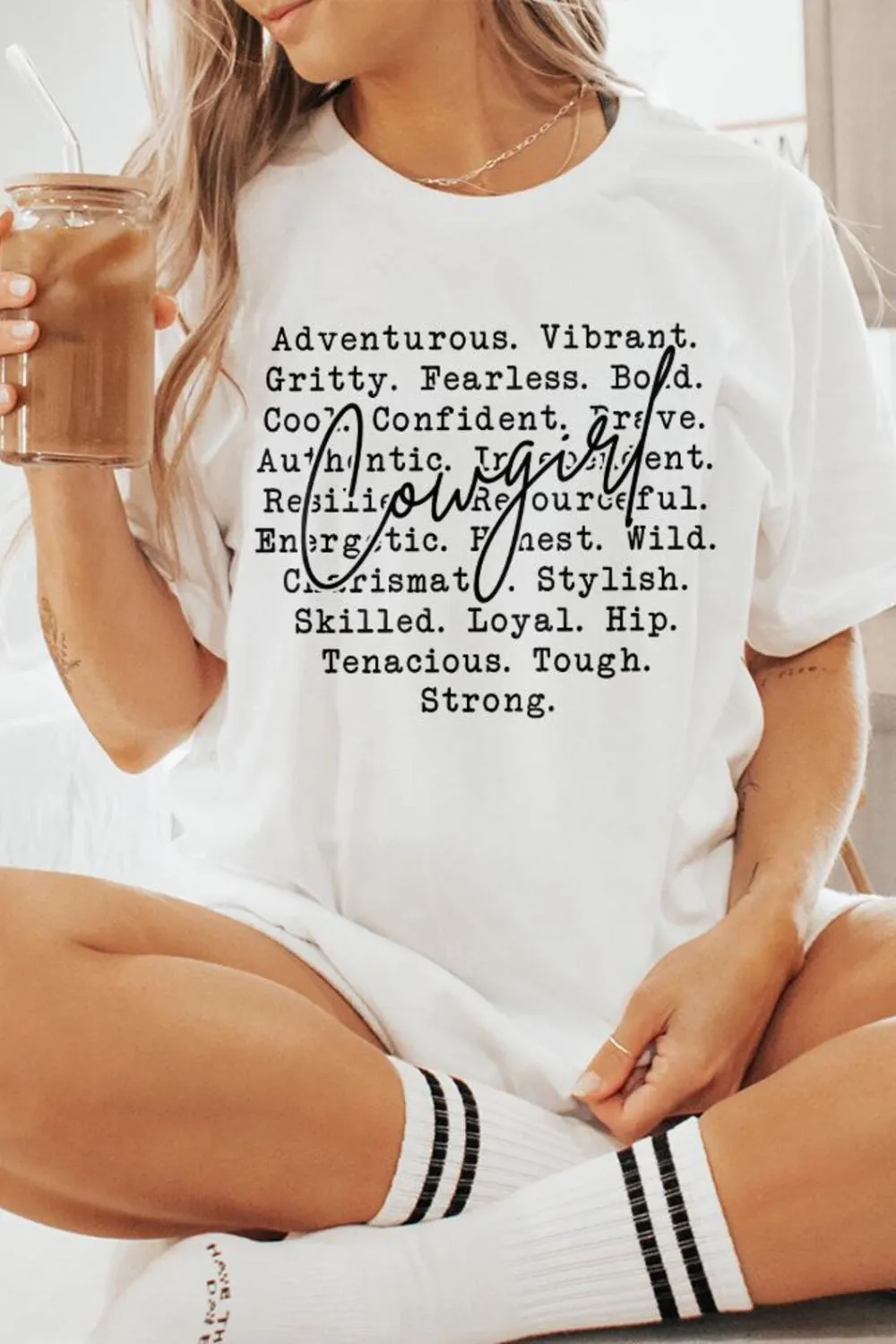 Western Cowgirl Words Tee For Women sold by Fancy Tees