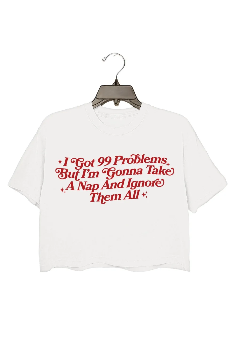 I Got 99 Problems But I'm Gonna Take A Nap Crop Top For Women sold by Fancy Tees product image thumbnail 2