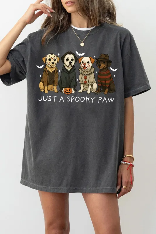 Just A Spooky Paw Halloween Dogs Tee For Women sold by Fancy Tees