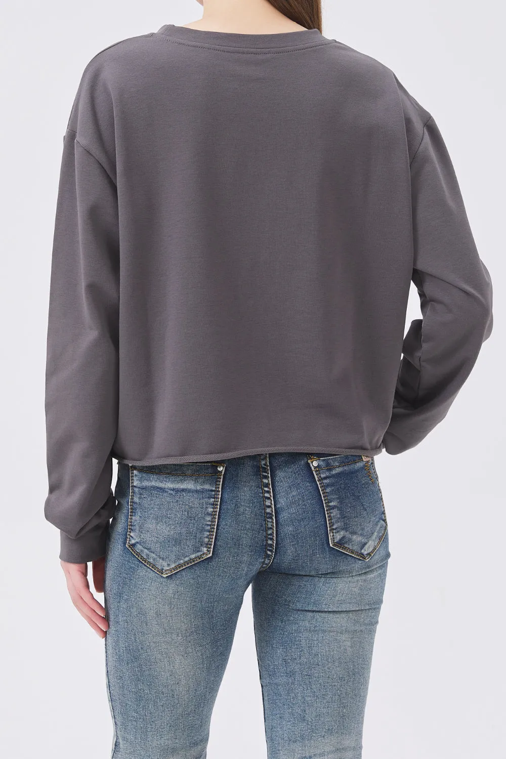 Retro Pumpkin Chicken Fall Crop Sweatshirt For Women sold by Fancy Tees product image thumbnail 2