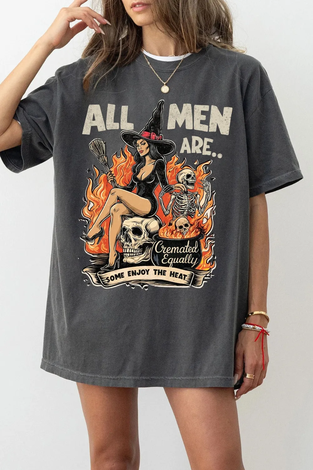 All Men Are... Feminist Witch Tee For Women sold by Fancy Tees