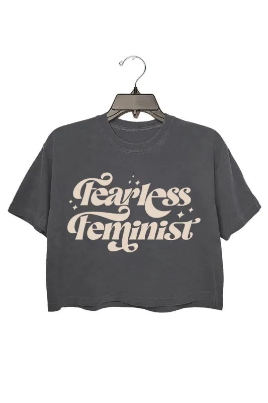 Fearless Feminist Crop Top For Women sold by Fancy Tees