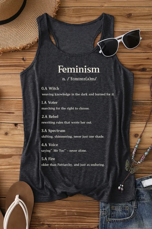 Definition Of Feminism Tank Top For Women sold by Fancy Tees
