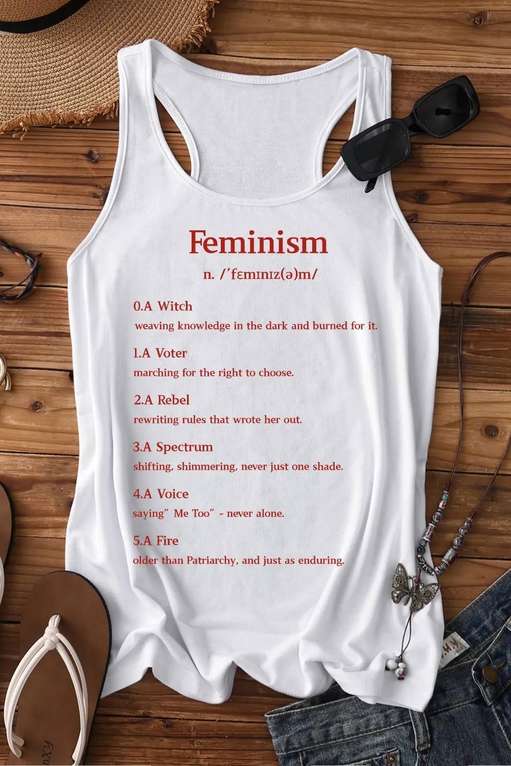 Definition Of Feminism Tank Top For Women sold by Fancy Tees product image thumbnail 2