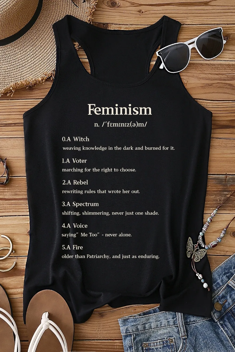Definition Of Feminism Tank Top For Women sold by Fancy Tees product image thumbnail 3