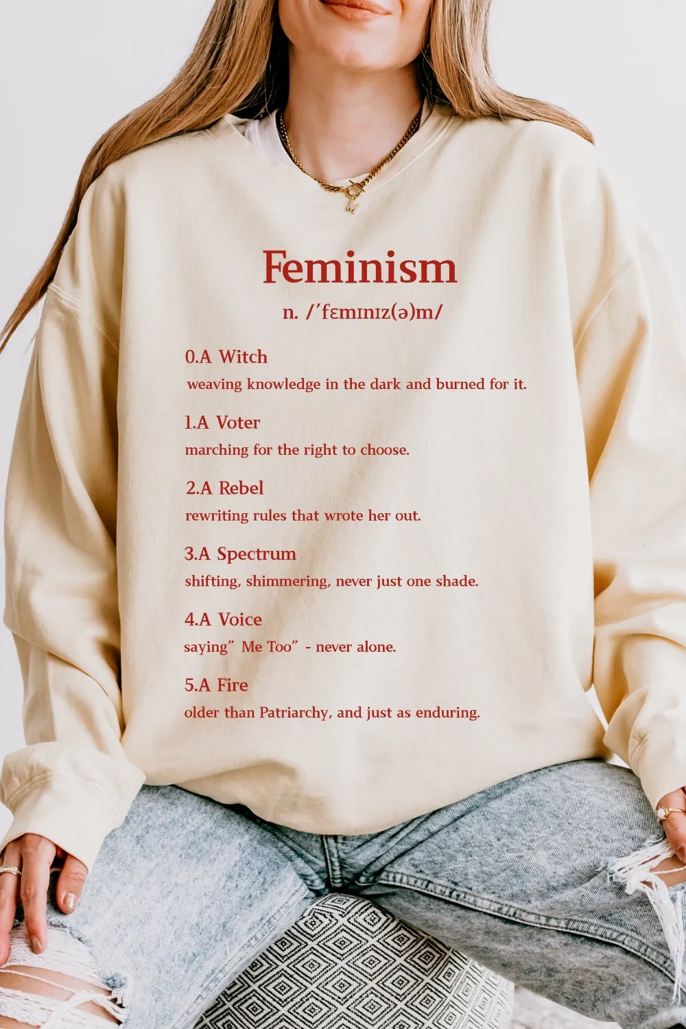 Definition Of Feminism Sweatshirt For Women sold by Fancy Tees product image thumbnail 2