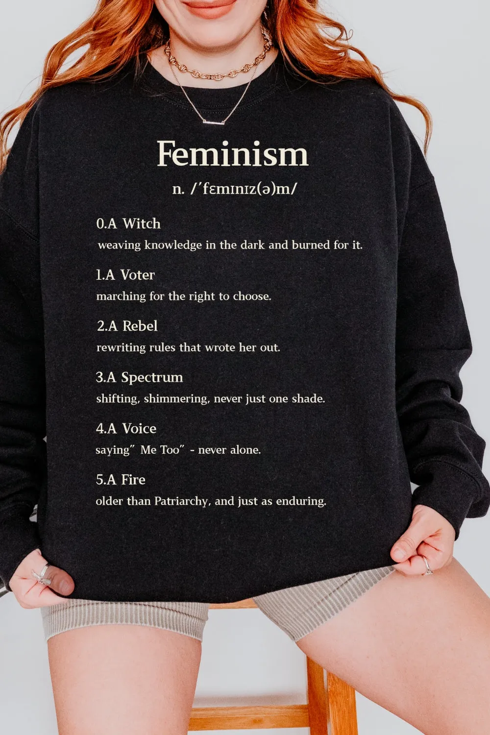 Definition Of Feminism Sweatshirt For Women sold by Fancy Tees product image thumbnail 4