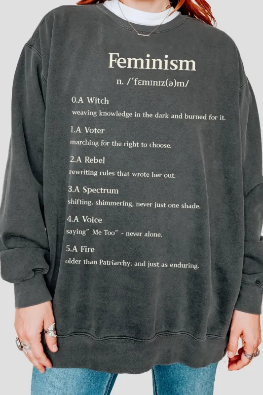 Definition Of Feminism Sweatshirt For Women sold by Fancy Tees