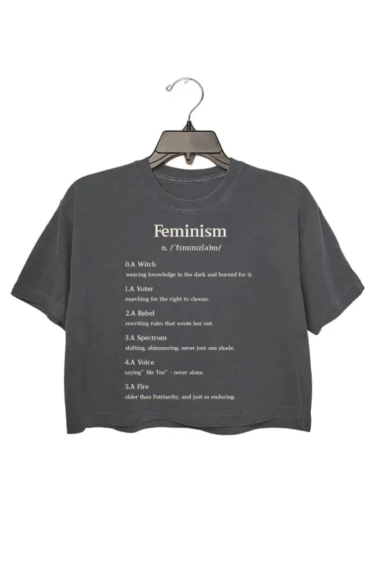 Definition Of Feminism Crop Top For Women sold by Fancy Tees