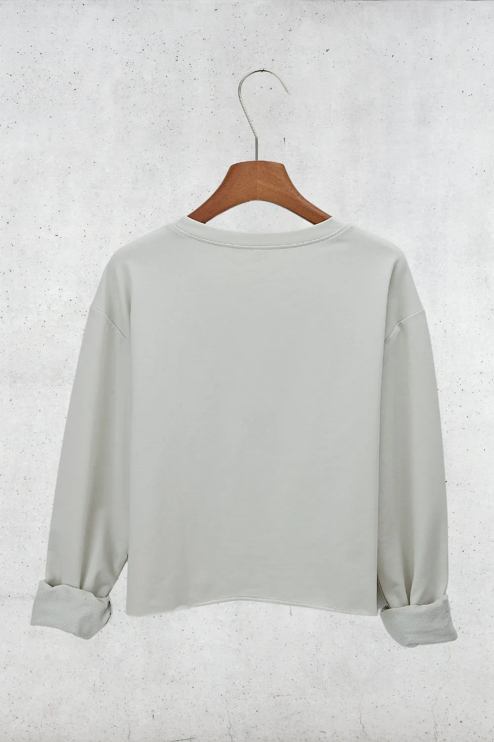 Living A Feminist Life Crop Sweatshirt For Women sold by Fancy Tees product image thumbnail 5