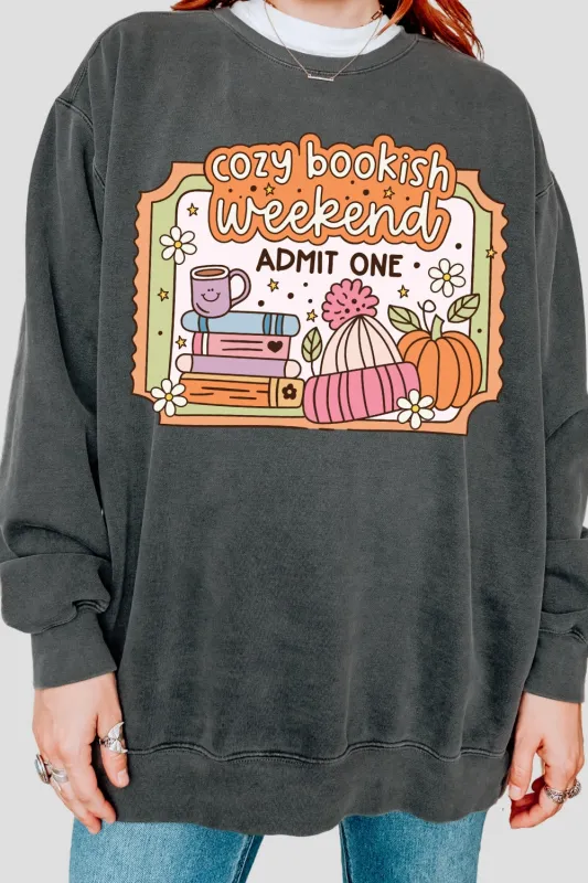 Cozy Bookish Weekend Sweatshirt For Women sold by Fancy Tees