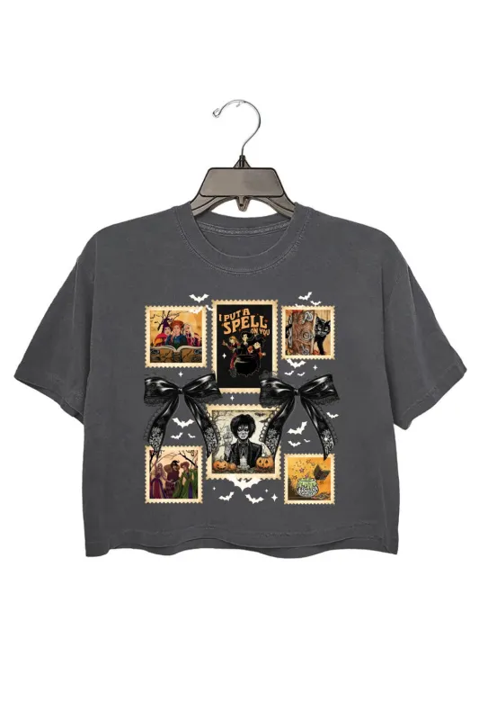 I Put A Spell On You Witch Halloween Crop Top For Women sold by Fancy Tees