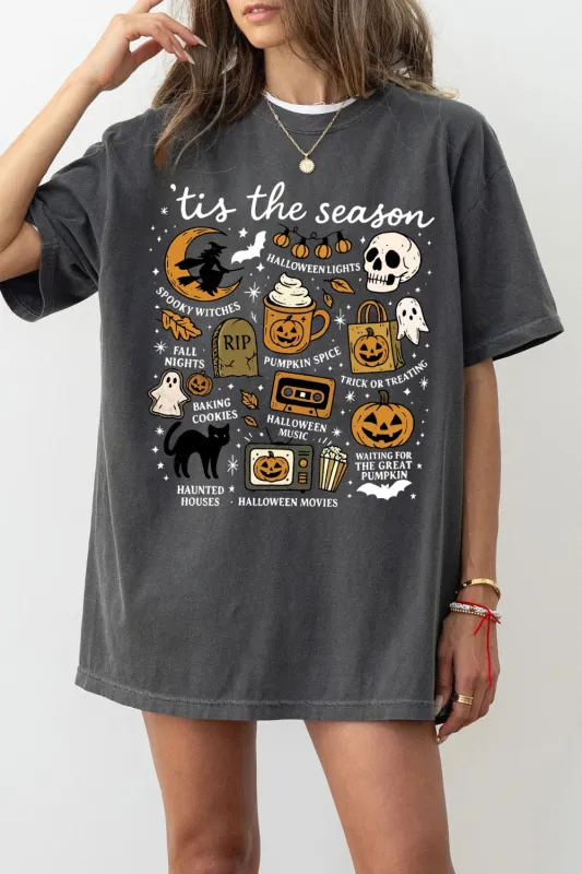 Tis The Season Spooky Halloween Icons Tee For Women sold by Fancy Tees
