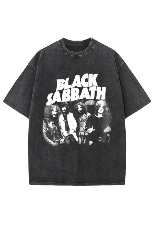 Black Sabbath Merch Vintage Washed Tee sold by Fancy Tees