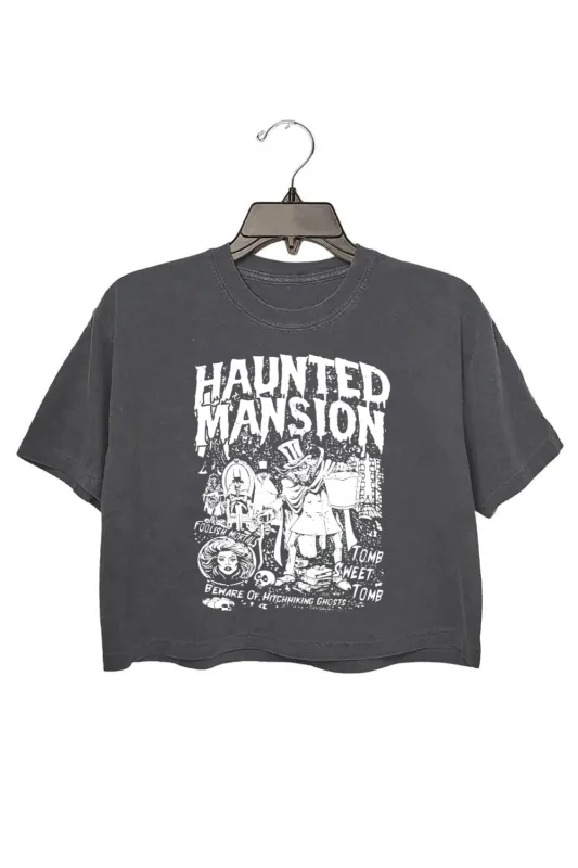The Haunted Mansion Gothic Family Crop Top For Women sold by Fancy Tees
