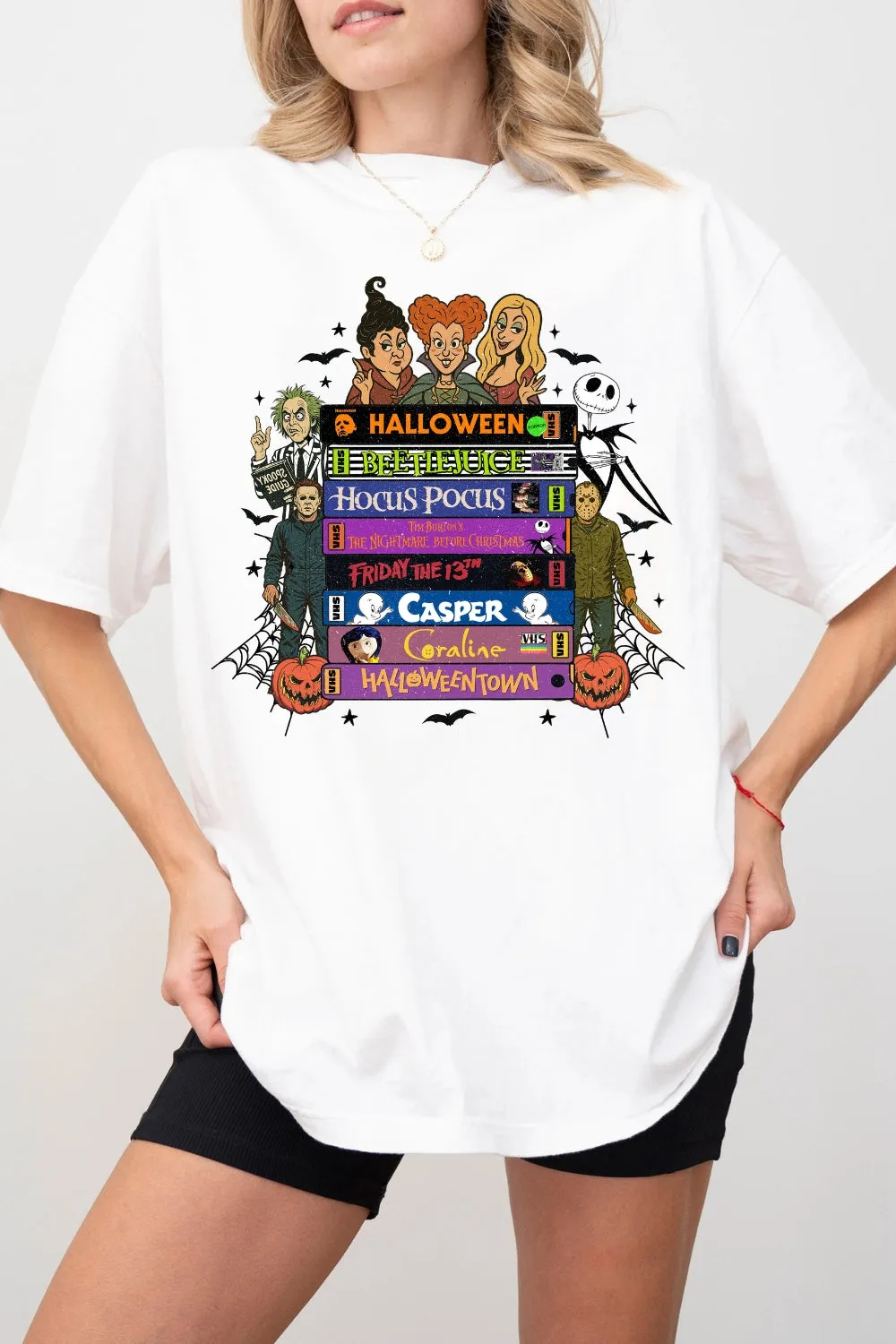 90s Style Retro Halloween Movies VHS Tee For Women sold by Fancy Tees product image thumbnail 2