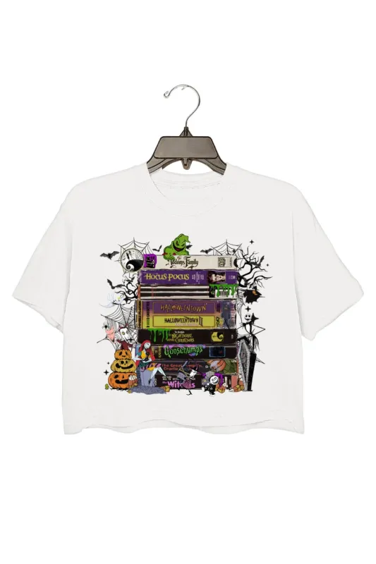 90s Halloween Nightmare VHS Crop Top For Women sold by Fancy Tees