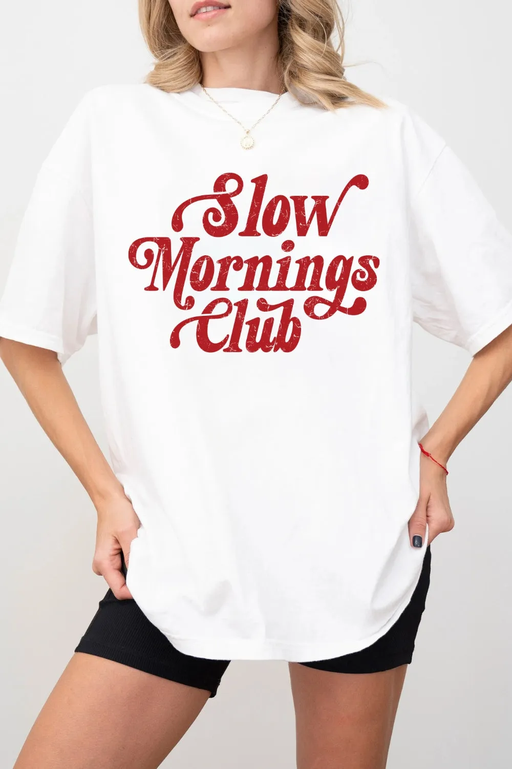 Slow Mornings Club Tee For Women sold by Fancy Tees product image thumbnail 2