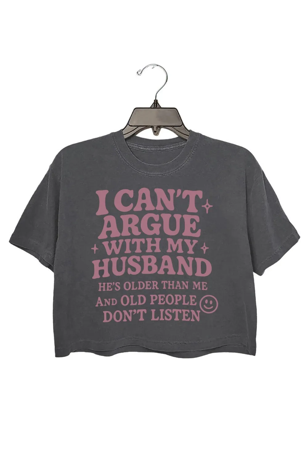 I Can't Argue With My Husband Crop Top For Women sold by Fancy Tees