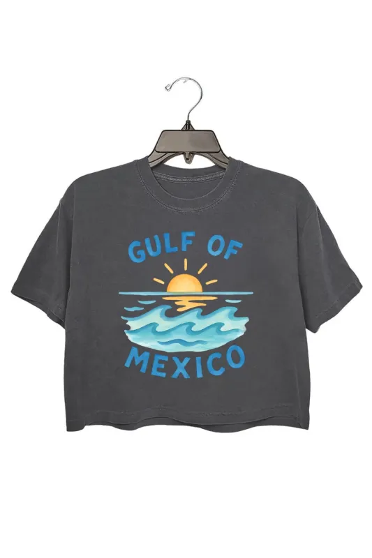 Gulf Of Mexico Sunset Crop Top For Women sold by Fancy Tees