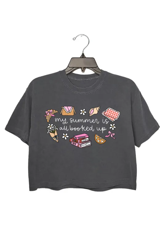 My Summer Is All Booked Up Crop Top For Women sold by Fancy Tees