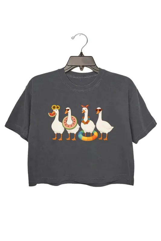 Summer Goose Funny Crop Top For Women sold by Fancy Tees
