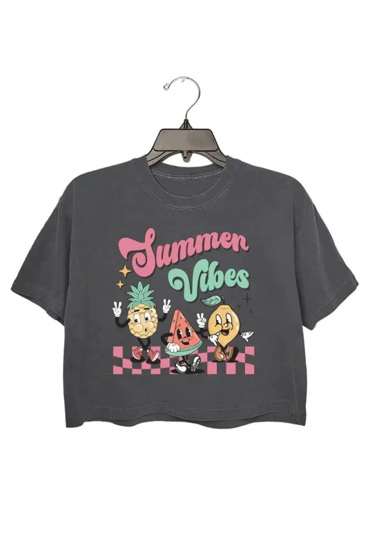 Summer Vibes Fruits Crop Top For Women sold by Fancy Tees