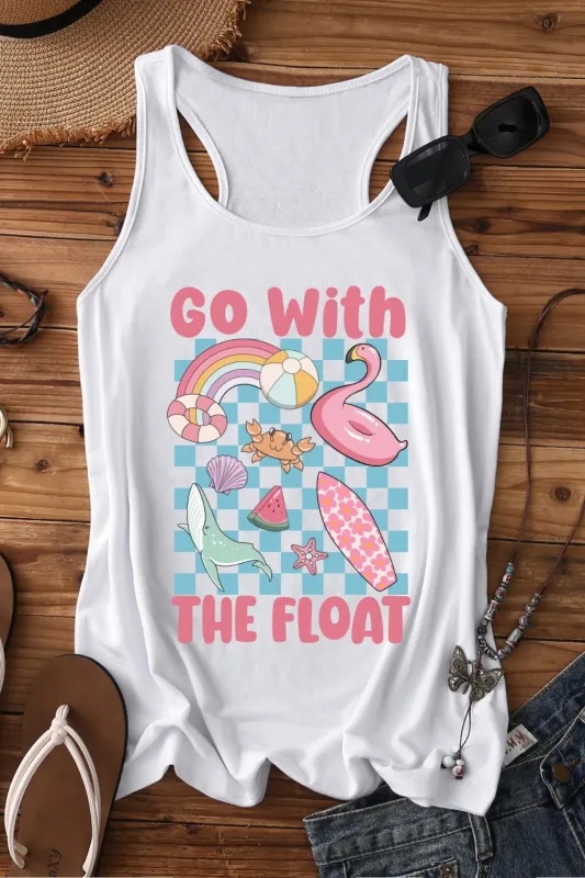 Go With The Float Tank Top For Women sold by Fancy Tees