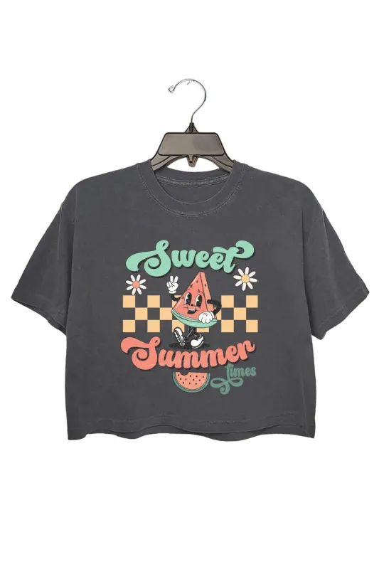Sweet Summer Times Watermelon Crop Top For Women sold by Fancy Tees