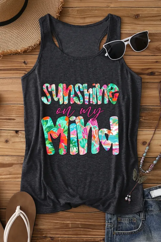 Sunshine On My Mind Tank Top For Women sold by Fancy Tees