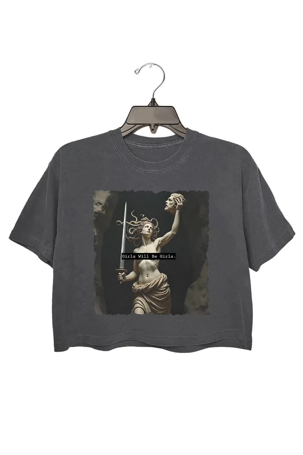 Girls Will Be Girls Medusa With The Head Crop Top For Women sold by Fancy Tees