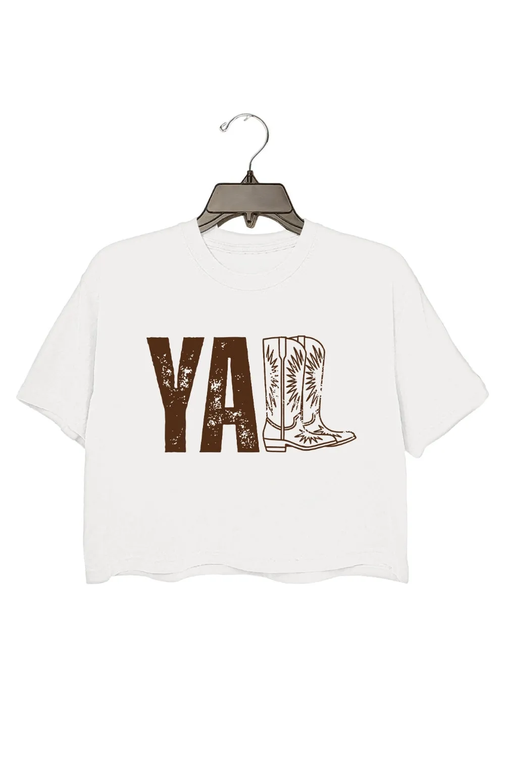 Y'all Cowboy Boots Crop Top For Women sold by Fancy Tees product image thumbnail 2