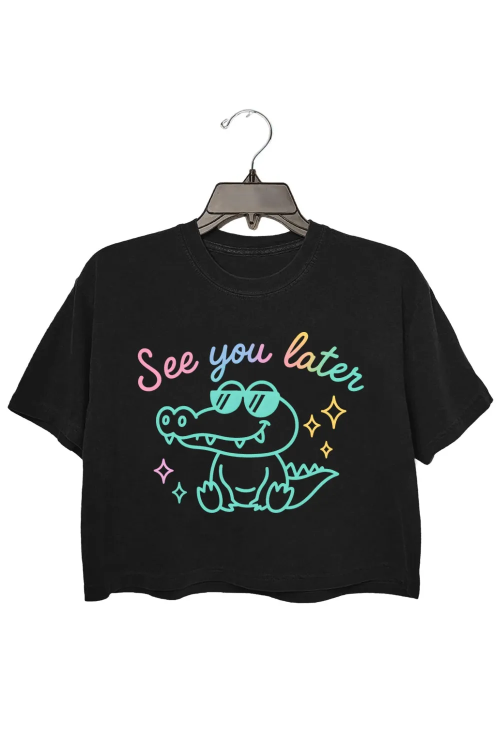 See You Later Alligator Teacher Summer Crop Top For Women sold by Fancy Tees