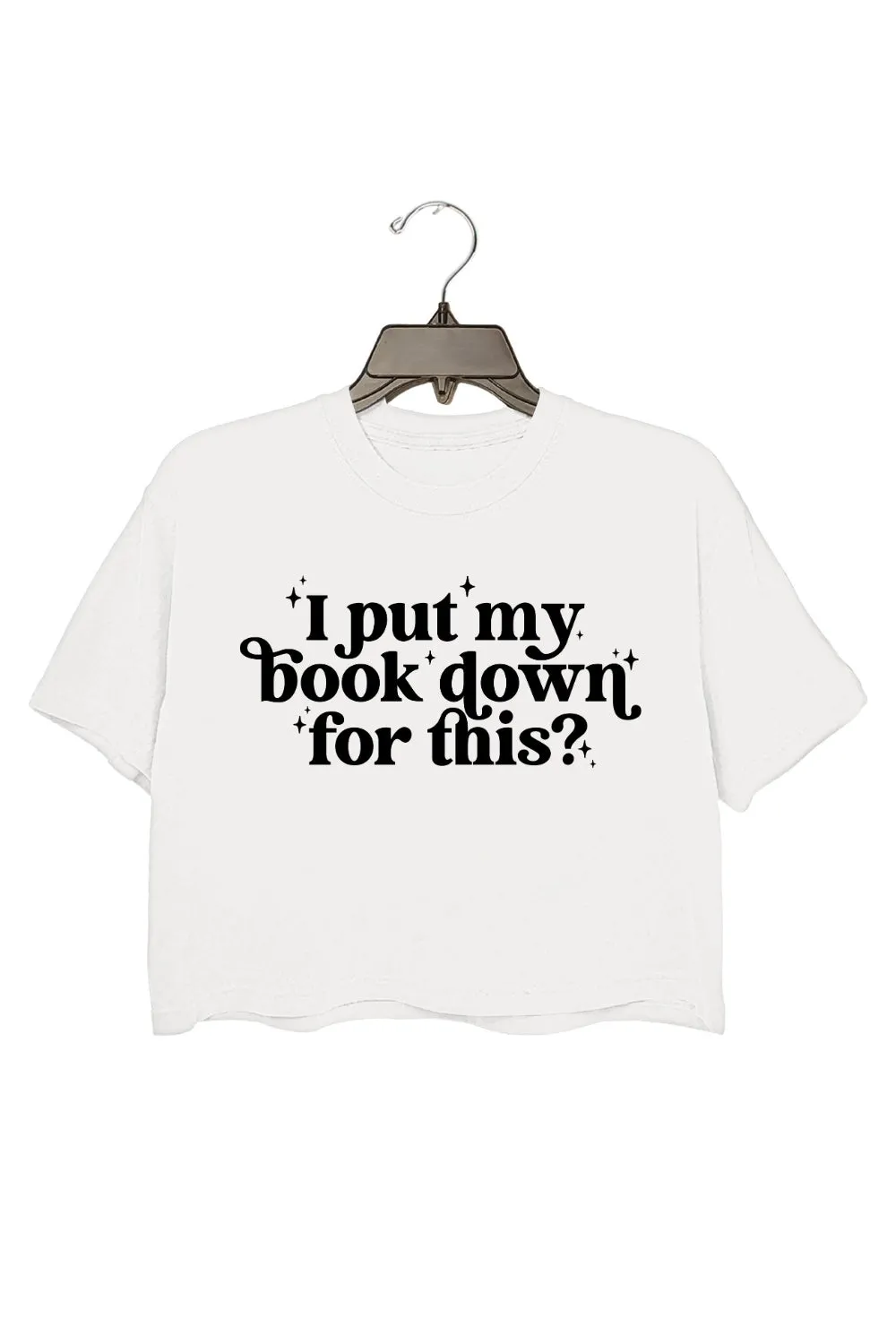 I Put My Book Down For This Crop Top For Women sold by Fancy Tees product image thumbnail 2