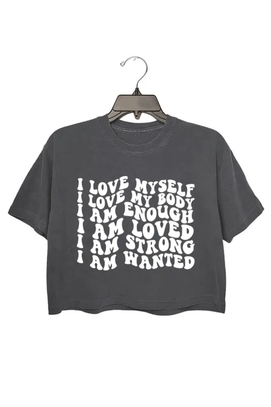 Positive Affirmations Self Love Crop Top For Women sold by Fancy Tees