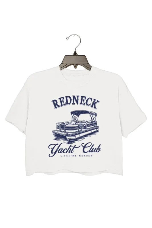 Redneck Yacht Club Crop Top For Women sold by Fancy Tees