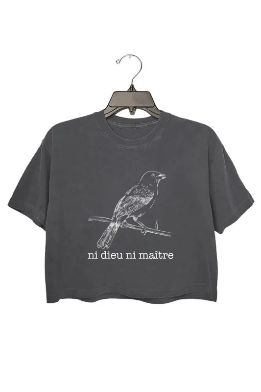 Ni Dieu Ni Maître No God No Master Crop Top For Women sold by Fancy Tees