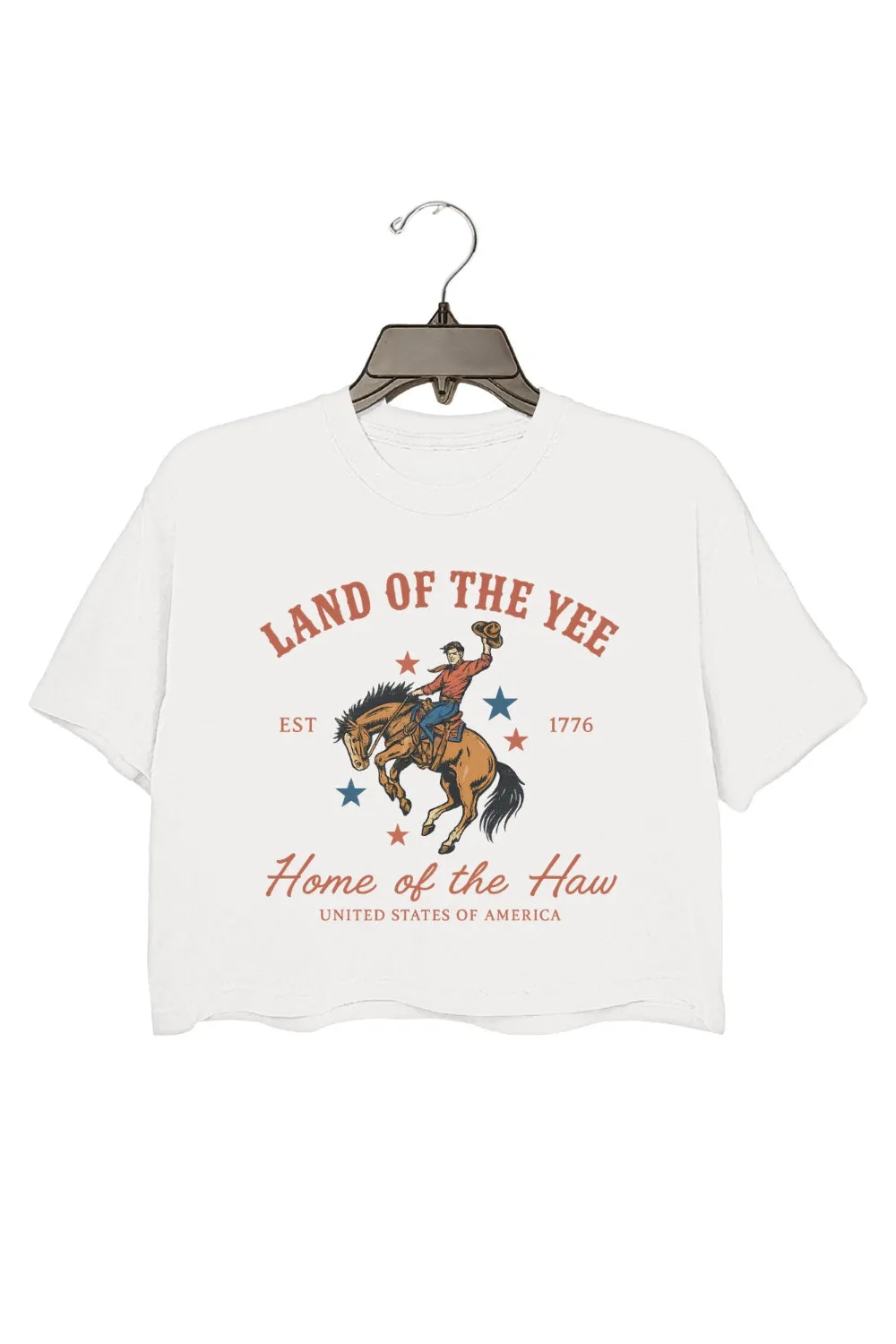 Land Of The Yee 4th Of July Crop Top For Women sold by Fancy Tees
