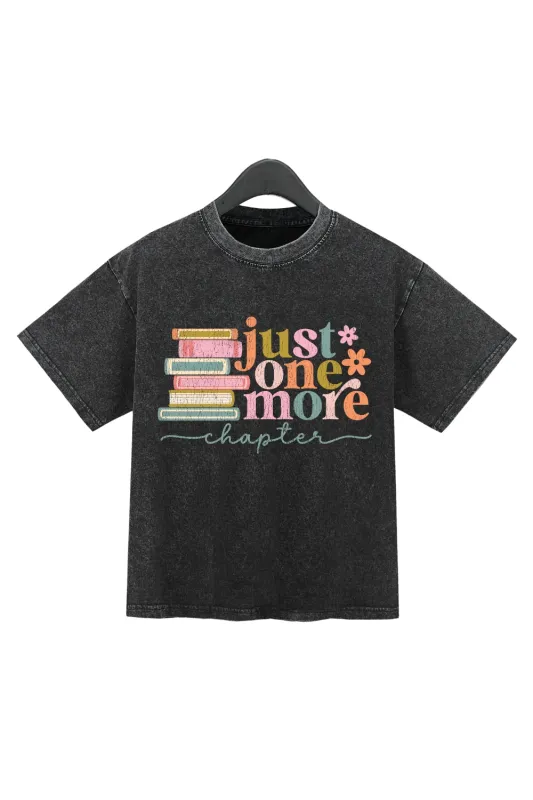 Just One More Chapter Washed Crop Top For Women sold by Fancy Tees
