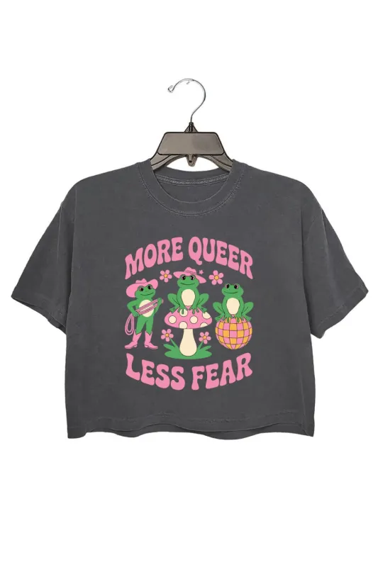 More Pride Less Fear Crop Top For Women sold by Fancy Tees