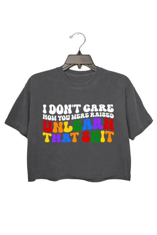 I Don't Care How You Were Raised Crop Top For Women sold by Fancy Tees