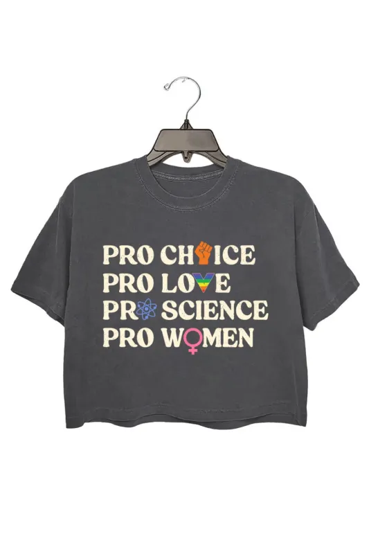 Pro Choice Women Rights Crop Top For Women sold by Fancy Tees