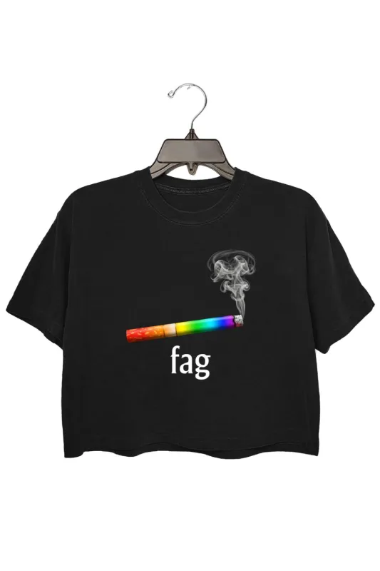 Fag Funny Pride Crop Top sold by Fancy Tees
