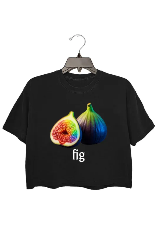 Fig Funny Pride Crop Top sold by Fancy Tees