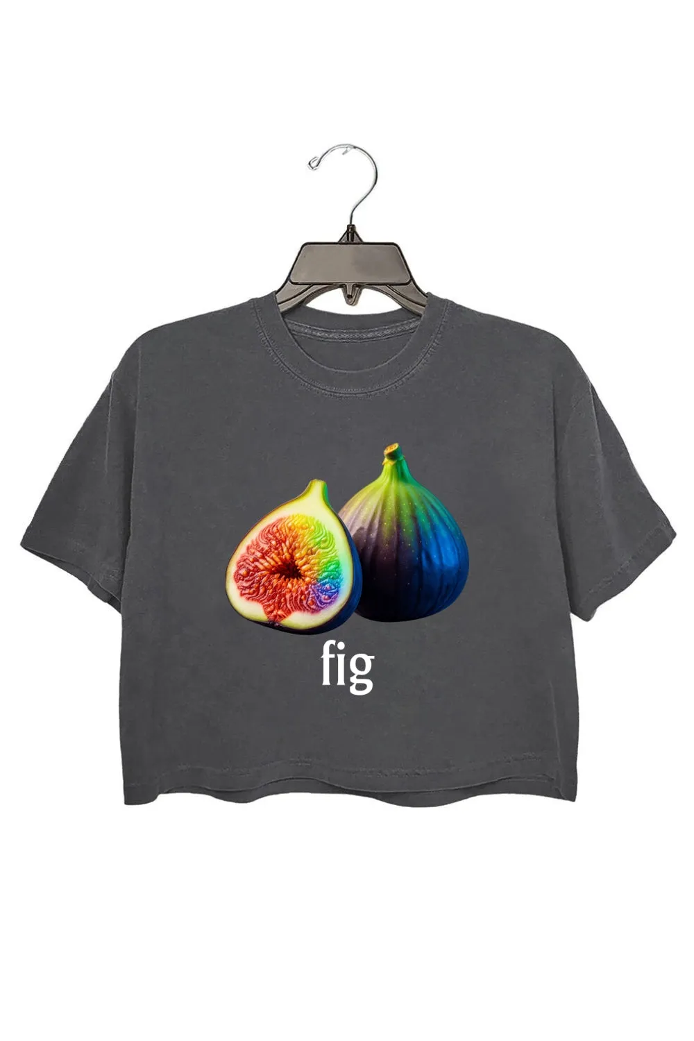 Fig Funny Pride Crop Top sold by Fancy Tees product image thumbnail 2